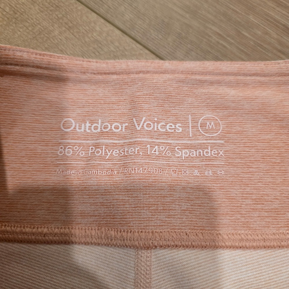Outdoor Voices Pink Colorblock TechSweat 7/8 Leggings Womens Medium High Rise - Picture 2 of 8